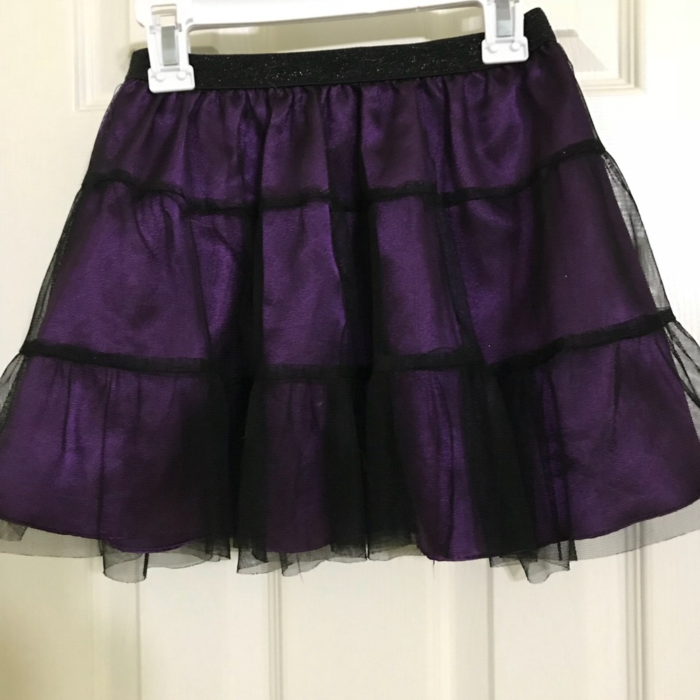Dressy purple skirt with black tulle